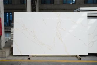 Jumbo Size 3.5M*2M Artificial Calacatta Quarz Stone