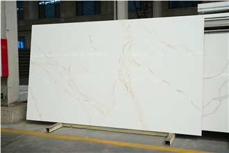 Jumbo Size 3.5M*2M Artificial Calacatta Quarz Stone