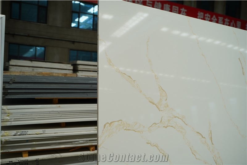 Jumbo Size 3.5M*2M Artificial Calacatta Quarz Stone