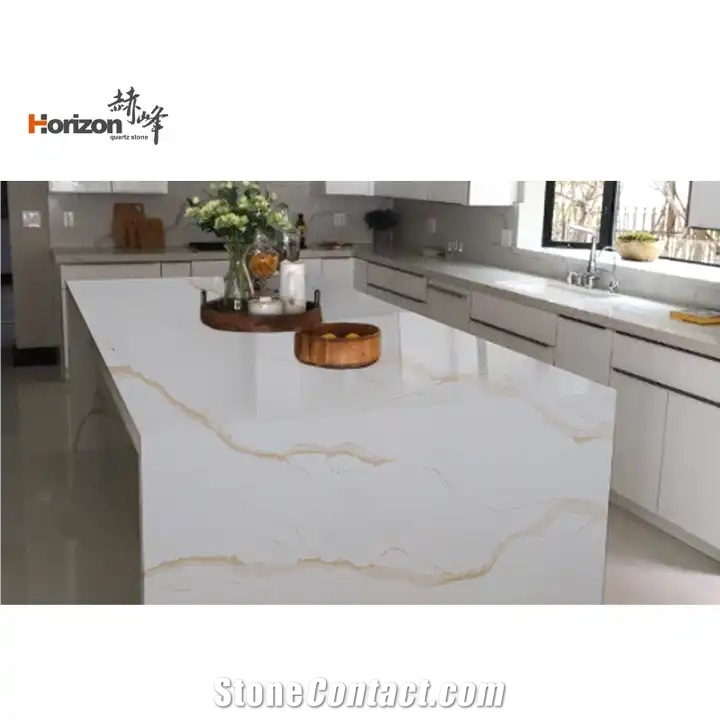 Jumbo Size 3.5M*2M Artificial Calacatta Quarz Stone