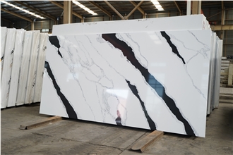 Panda Quartz Calacatta Morden Design  Artificial Calacatta