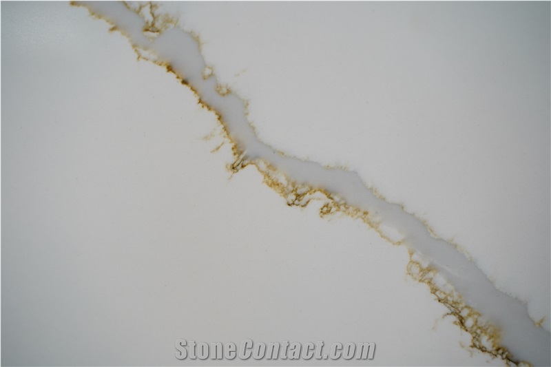 Ribbon Pattern Quartz Calacatta Natural Artificial Carrara