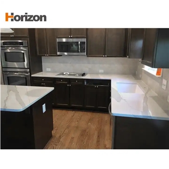 Ribbon Pattern Quartz Calacatta Natural Artificial Carrara