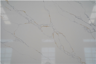 Royal Gold And Grey Quartz Calaccata  Artificial Calacatta