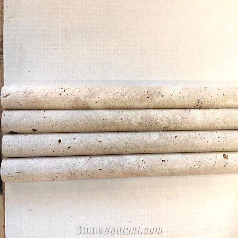 Beige Travertine 3D Fluted Mosaic Tiles For Wall Tile