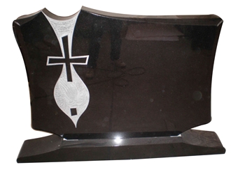 Black Granite Cross Gravestones