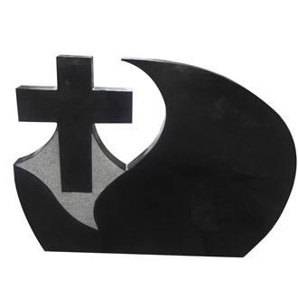 Black Granite Cross Gravestones