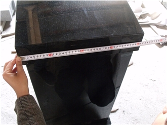 Black Granite Two Niche Columbarium Tombstone