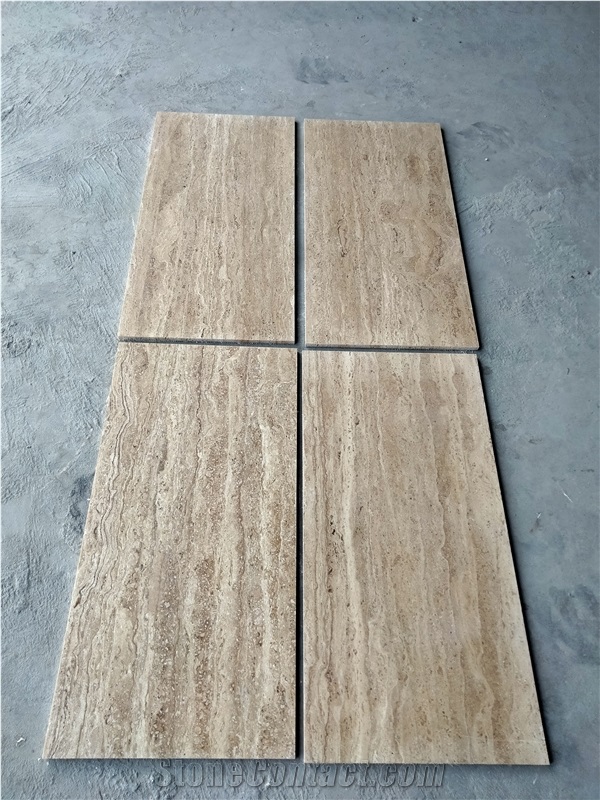 Premium Beige Travertine Filled & Honed Tiles