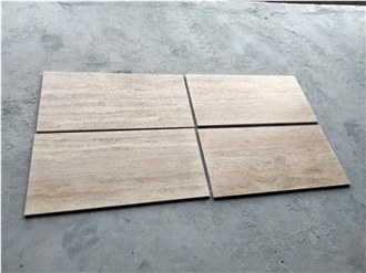 Premium Beige Travertine Filled & Honed Tiles