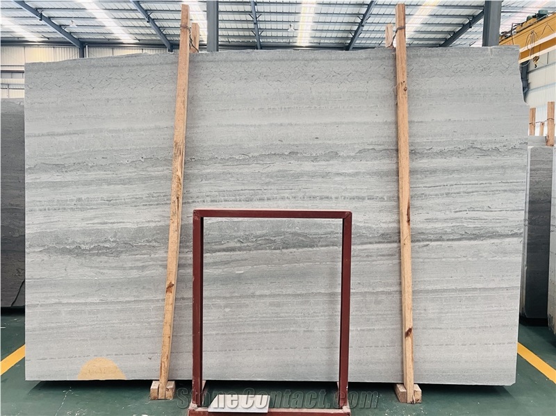 Blue Wood Vein Marble Slab Tiles