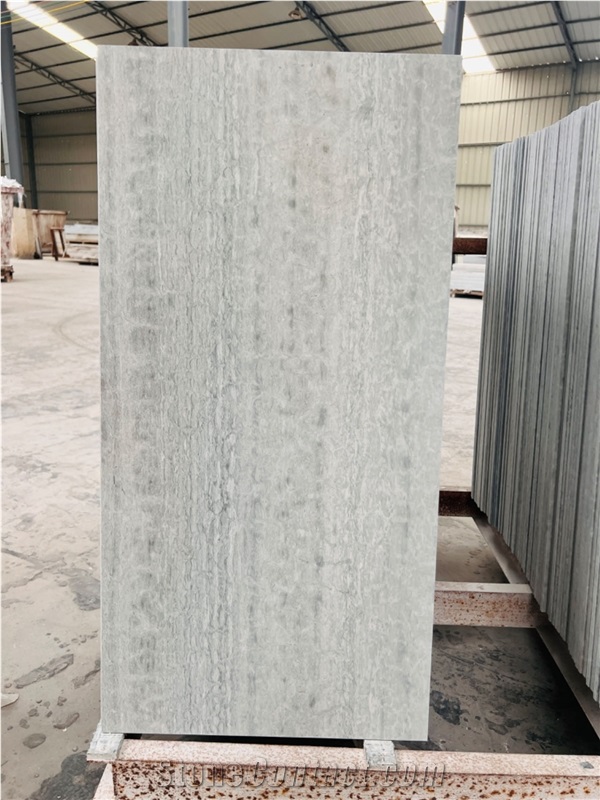 Blue Wood Vein Marble Slab Tiles