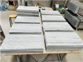 Blue Wood Vein Marble Slab Tiles