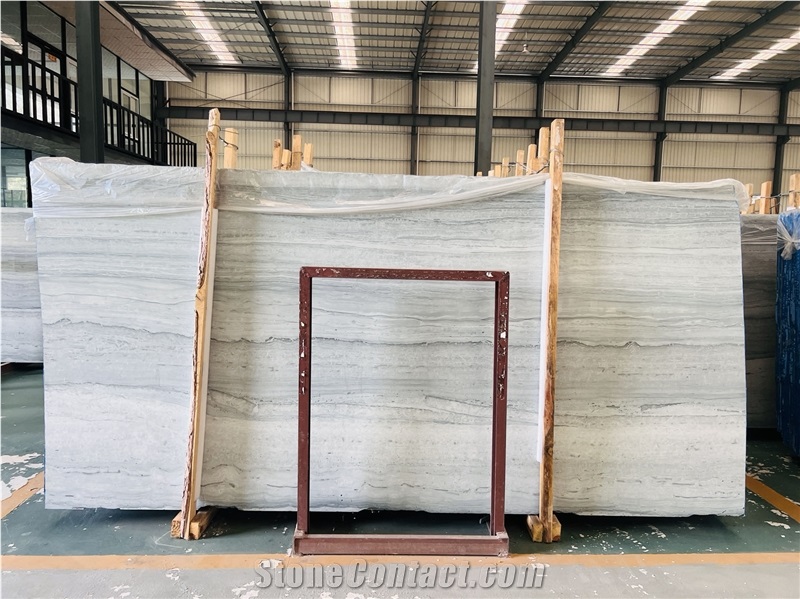 Blue Wood Vein Marble Slab Tiles