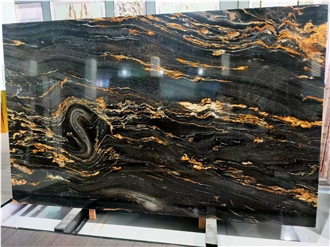 Magma Gold Silk Granite Slab Tiles