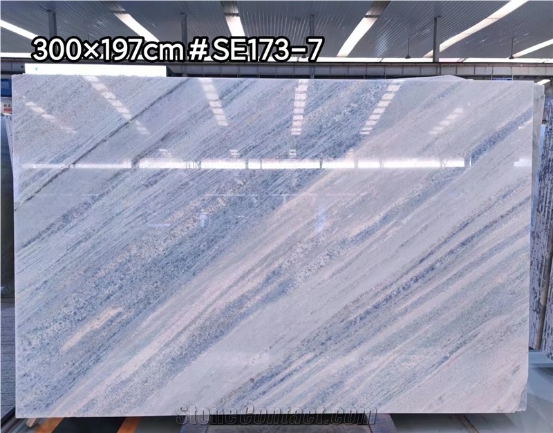 Brazil Azul Caribe Quartzite Blue Crystal Slabs Polished