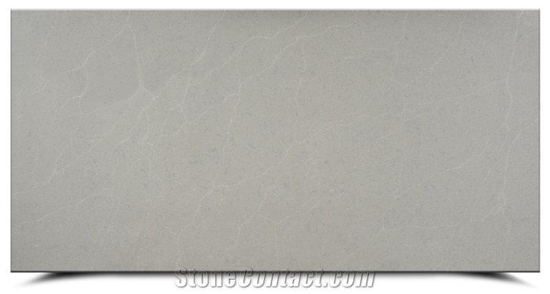Ash Quartz White Vein Grey Quartz Slabs 2Cm