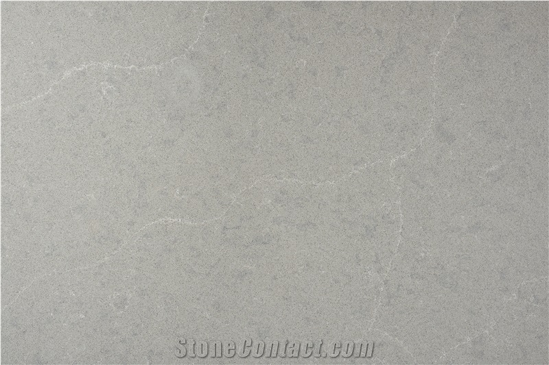 Ash Quartz White Vein Grey Quartz Slabs 2Cm