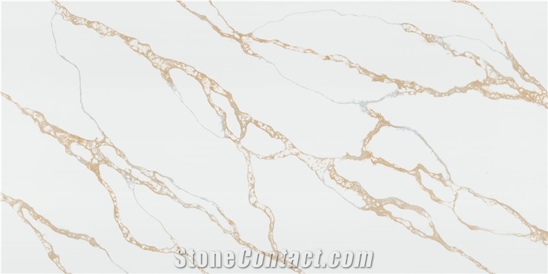 Beautiful Calacatta Gold Quartz Slabs