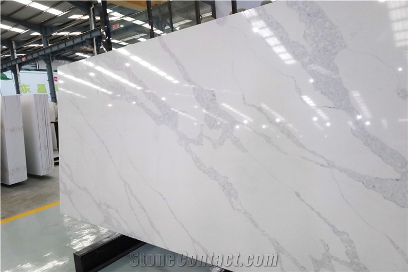 Chinese Hot Sale Bianco Calacatta  Quartz Slabs