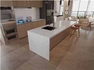 Chinese Hot Sale Bianco Calacatta  Quartz Slabs