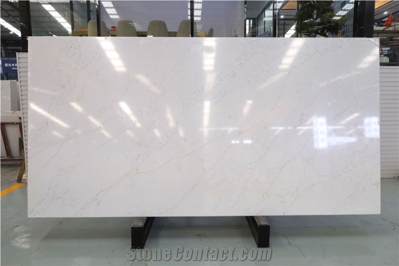 Engineered Marble Look Gold Quartz