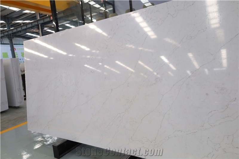Engineered Marble Look Gold Quartz