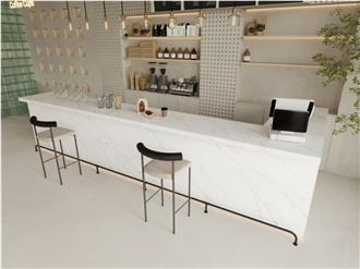 Engineered Marble Look Gold Quartz