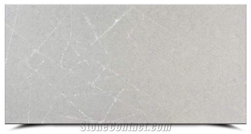 Special White Vein Misty Grey Quartz Slabs