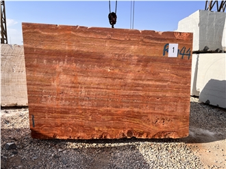 Red Travertine Blocks