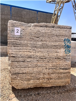 Zebra Travertine Block