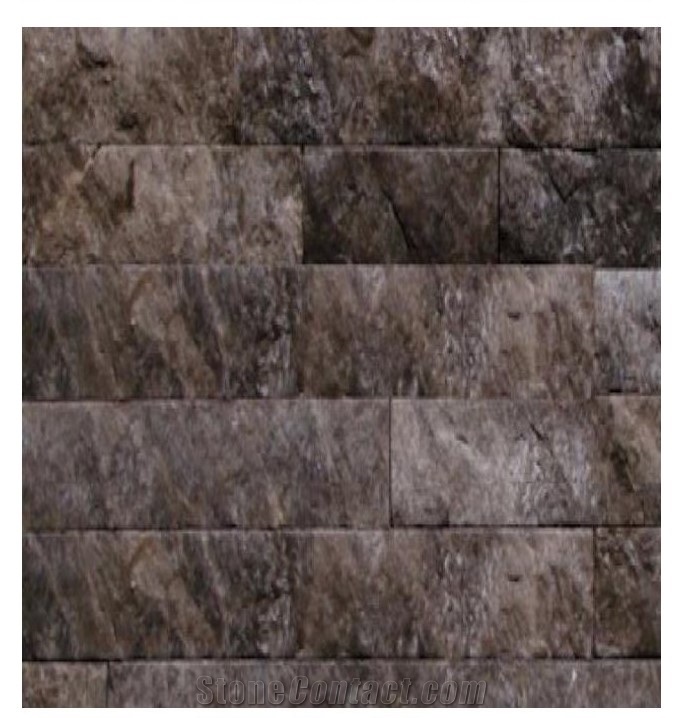 Fume Split Face Mushroomed Stone Cladding