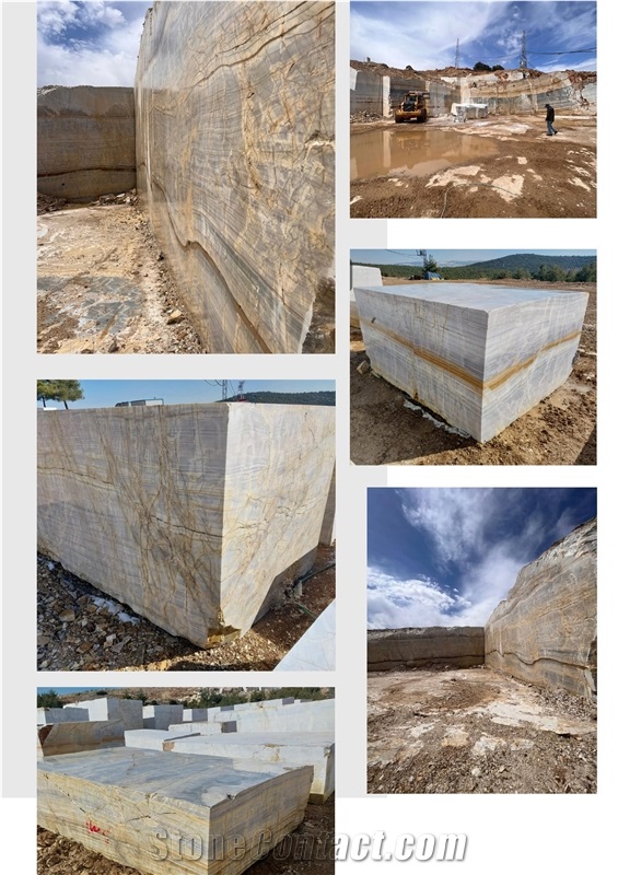 Glaccy Grey Marble Block