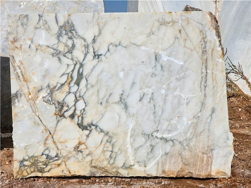 Turkish Calacatta White Marble Rough Block
