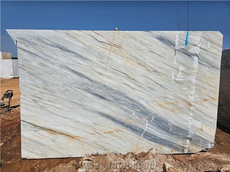 Turkish Calacatta White Marble Rough Block