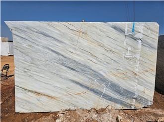 Turkish Calacatta White Marble Rough Block