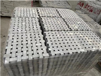 Marble Statuario Carrara Design Chevron Mosaic Tile For Bath