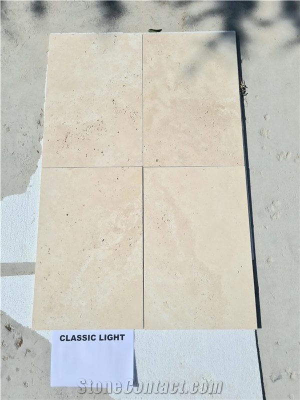 Classic Light Travertine Tumbled Tiles