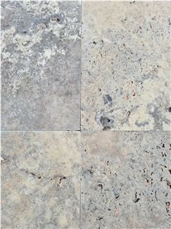 Silver Travertine Commercial Tiles