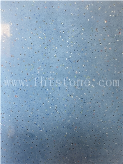 Blue Translucent Light Transmitting Terrazzo Floor Tiles