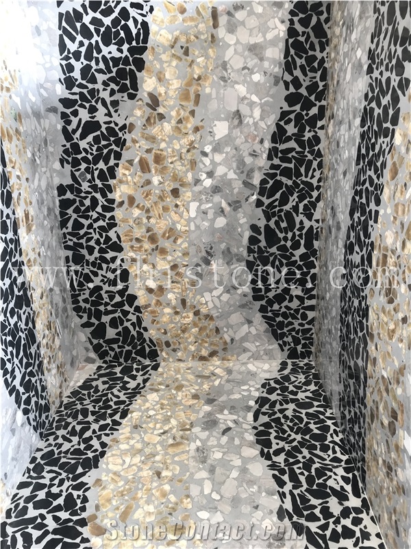 Customized Terrazzo Mosaic Big Aggregate  Terrazzo Tiles