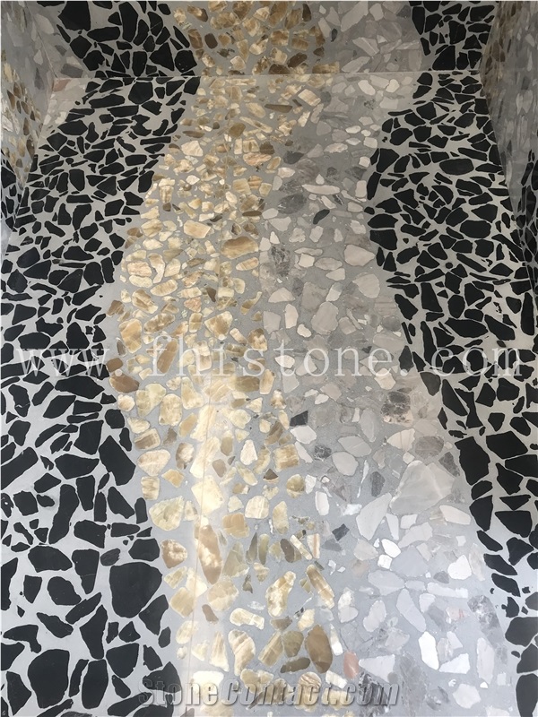 Customized Terrazzo Mosaic Big Aggregate  Terrazzo Tiles