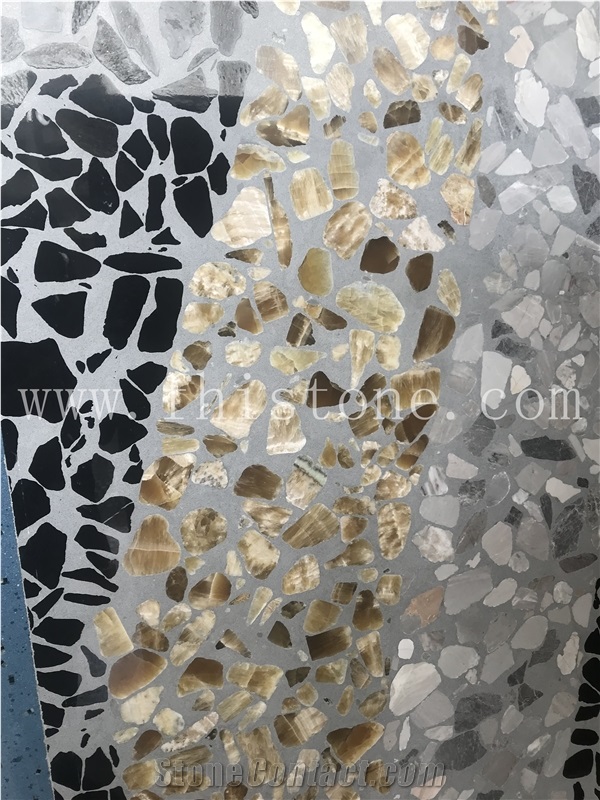 Customized Terrazzo Mosaic Big Aggregate  Terrazzo Tiles