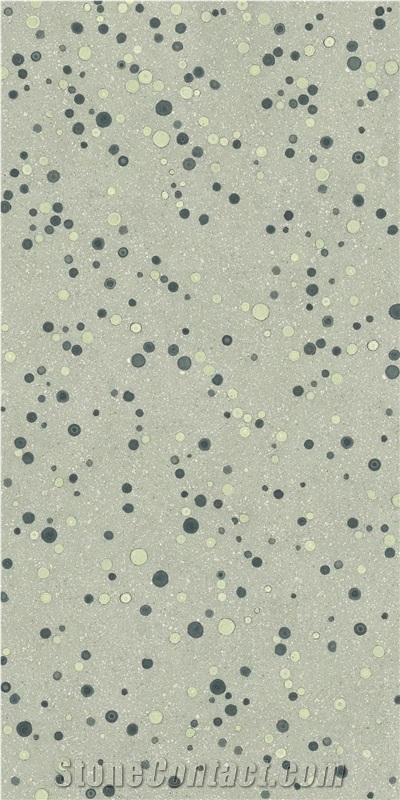 Light Green Bubble Slab Green Bubble Terrazzo Floor Tiles
