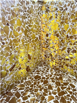 Light Transmitting Terrazzo Backlit Onyx Terrazzo Slabs