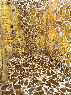 Light Transmitting Terrazzo Backlit Onyx Terrazzo Slabs