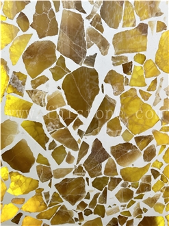 Light Transmitting Terrazzo Backlit Onyx Terrazzo Slabs