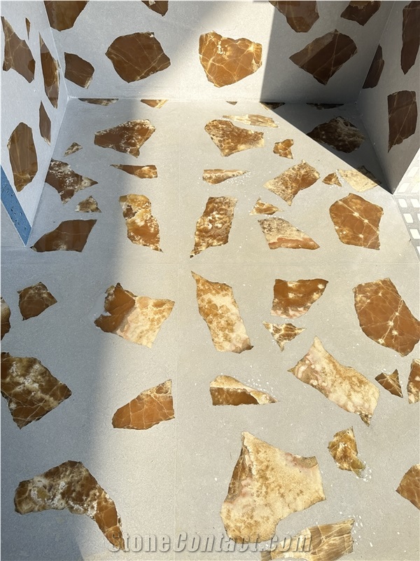 Light Transmitting Terrazzo Translucent Terrazzo Floor Tiles