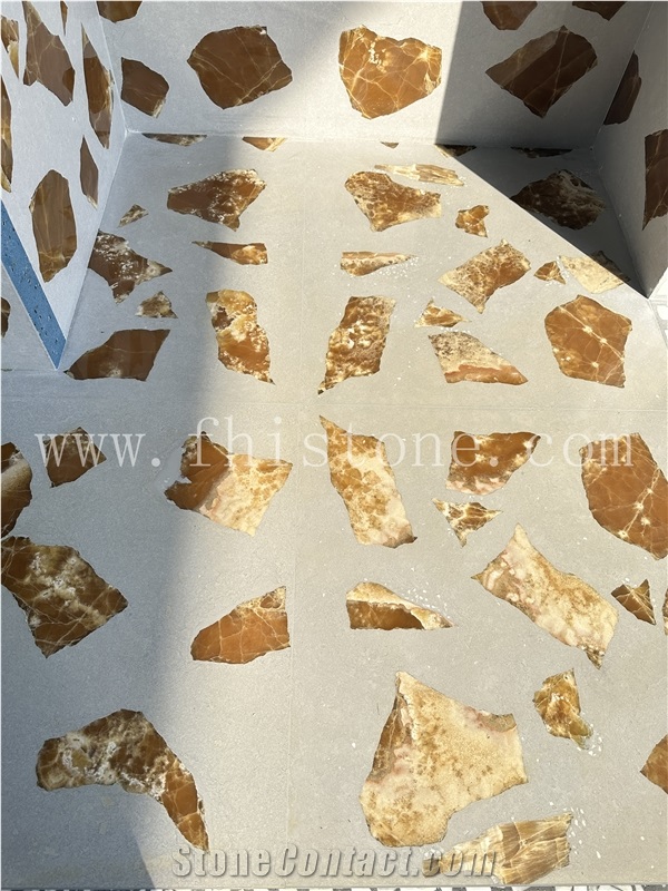 Light Transmitting Terrazzo Translucent Terrazzo Floor Tiles