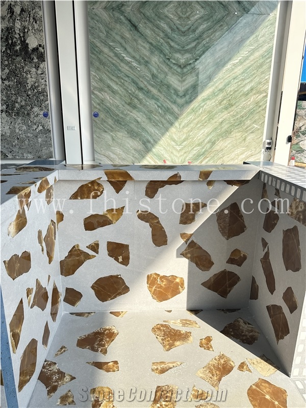 Light Transmitting Terrazzo Translucent Terrazzo Floor Tiles